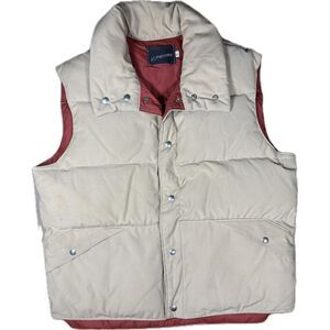 American-vintage Women's Cream and Burgundy Gilet